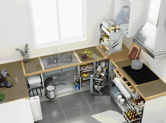 thiết kế nhà bếp nhỏ hẹp
