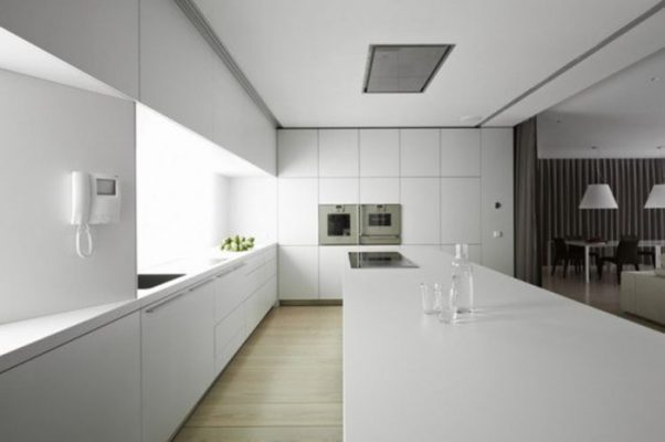 thiết kế nhà bếp tối giản
